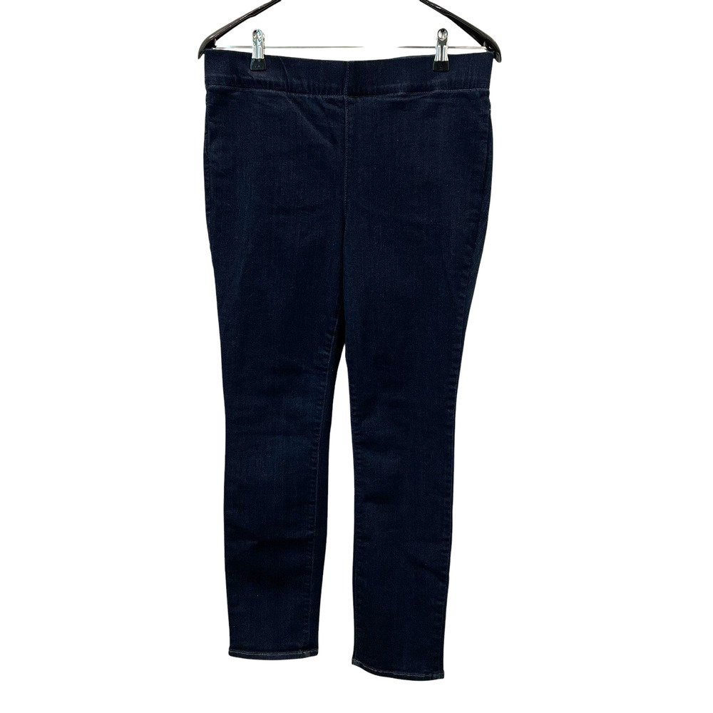 NYDJ Women’s Dark Wash Straight Leg Jeans Size 10 Lift Tuck Tech Stretch Denim